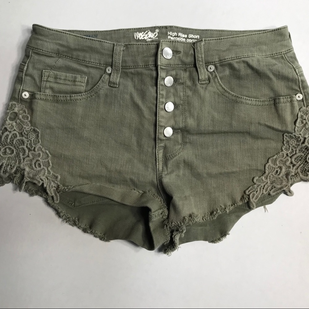 Women’s Olive Lace High Rise Denim Jeans Sz 8/29